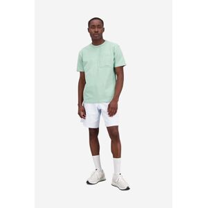 Bavlněné tričko New Balance zelená barva, MT23567SAE-SAE
