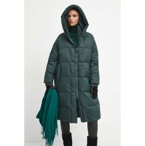 Péřový kabát Medicine zelená barva, oversize
