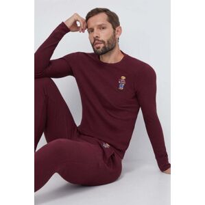 Pyžamo Polo Ralph Lauren vínová barva