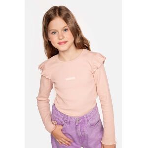 Dětské tričko s dlouhým rukávem Coccodrillo růžová barva