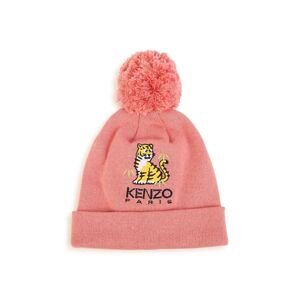 Čepice s příměsí kašmíru pro děti Kenzo Kids růžová barva