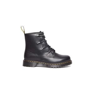 Kožené kotníkové boty Dr. Martens 1460 černá barva, na plochém podpatku, DM31173001