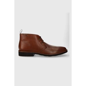 Kožené boty Polo Ralph Lauren Talan Chukka pánské, hnědá barva, 812913548001