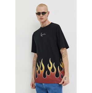 Bavlněné tričko Karl Kani černá barva, s potiskem