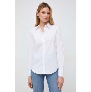 Košile Silvian Heach bílá barva, regular, s klasickým límcem