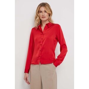 Košile XT Studio dámská, červená barva, regular, s klasickým límcem