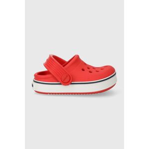 Dětské pantofle Crocs CROCBAND CLEAN CLOG červená barva