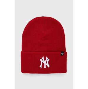 Čepice 47brand MLB New York Yankees červená barva, z tenké pleteniny