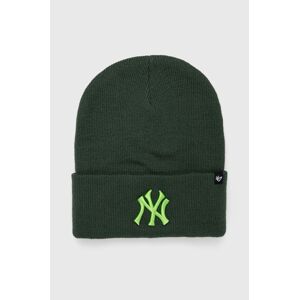 Čepice 47brand MLB New York Yankees zelená barva, z husté pleteniny