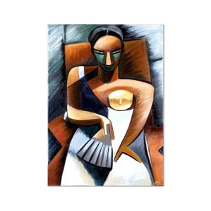 Reprodukce malovaná olejem Pablo Picasso, Žena s vějířem