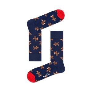 Ponožky Happy Socks Holiday Singles Gingerbread tmavomodrá barva
