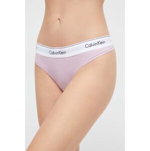 Tanga Calvin Klein Underwear fialová barva