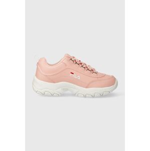Sneakers boty Fila Strada Low růžová barva