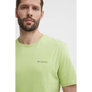 Bavlněné tričko Columbia North Cascades zelená barva, s potiskem, 1834041