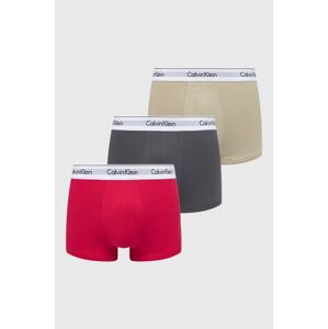 Boxerky Calvin Klein Underwear 3-pack pánské, červená barva