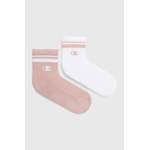 Ponožky Champion 2-pack dámské, růžová barva