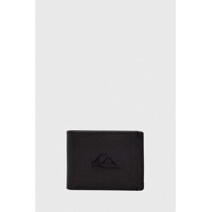 Kožená peněženka Quiksilver černá barva