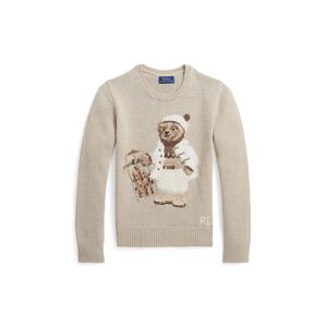 Dětský bavlněný svetr Polo Ralph Lauren béžová barva, lehký