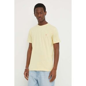 Bavlněné tričko Les Deux žlutá barva