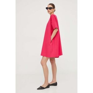 Šaty Liviana Conti růžová barva, mini, oversize