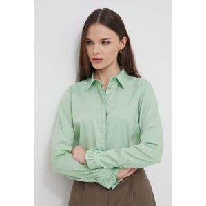 Košile Mos Mosh dámská, zelená barva, regular, s klasickým límcem