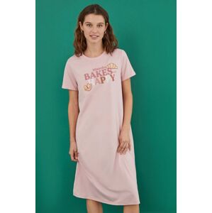 Bavlněná noční košile women'secret MANOLO BAKES růžová barva, 4366574