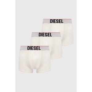 Boxerky Diesel 3-pack pánské, bílá barva