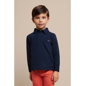 Dětská bavlněná košile s dlouhým rukávem Mayoral tmavomodrá barva