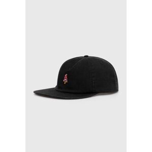 Bavlněná baseballová čepice Quiksilver černá barva