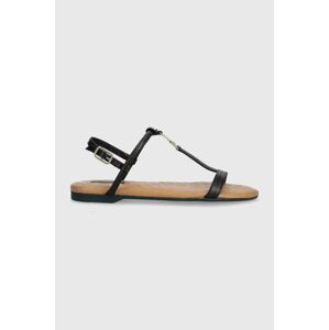 Kožené sandály Patrizia Pepe dámské, černá barva, 8X0025 L048 FBE4