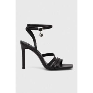 Kožené sandály Karl Lagerfeld Jeans MANOIR černá barva, KLJ30001