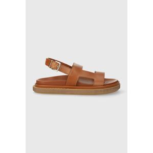 Kožené sandály Alohas Lorelei dámské, hnědá barva, S00702.80