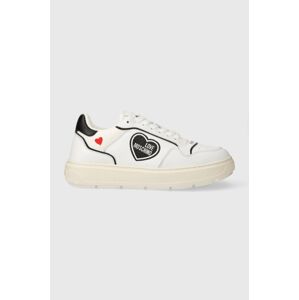 Kožené sneakers boty Love Moschino bílá barva, JA15204G1IJC110A