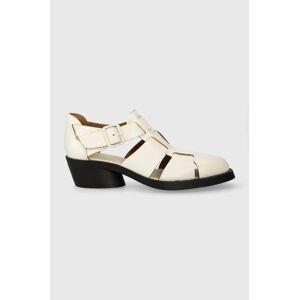 Kožené sandály Camper Bonnie dámské, bílá barva, na podpatku, K201635.002