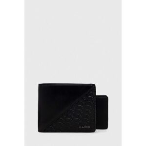 Peněženka a obal karty Aldo GLERRADE pánský, černá barva, GLERRADE.006