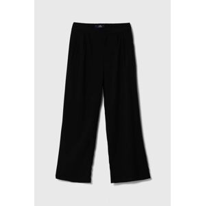 Kalhoty Hollister Co. dámské, černá barva, široké, high waist