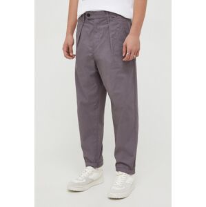 Bavlněné kalhoty G-Star Raw fialová barva, jednoduché