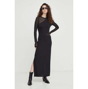 Šaty Bruuns Bazaar černá barva, maxi
