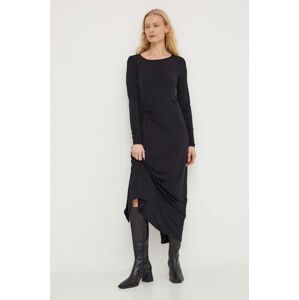 Šaty Bruuns Bazaar černá barva, maxi