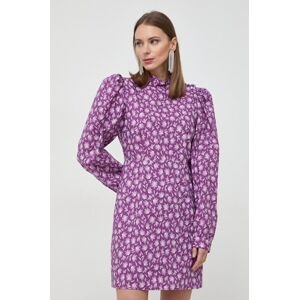 Bavlněné šaty Custommade Jonie fialová barva, mini, 999376479