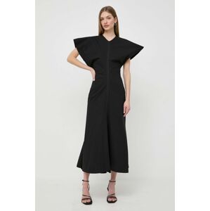 Šaty Victoria Beckham černá barva, maxi