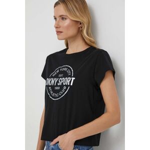 Bavlněné tričko Dkny černá barva, DP3T9563