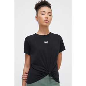 Bavlněné tričko Dkny černá barva, DP3T8521