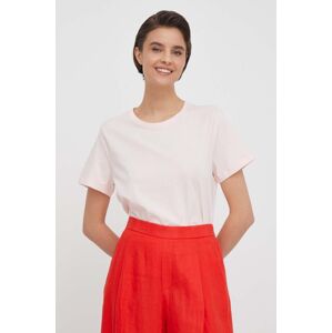 Bavlněné tričko Lauren Ralph Lauren růžová barva