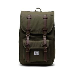 Batoh Herschel Little America Mid Backpack zelená barva, velký, hladký