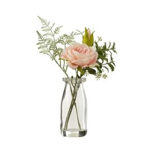 Umělá kytice ve váze J-Line Bouquet Roses In Vase