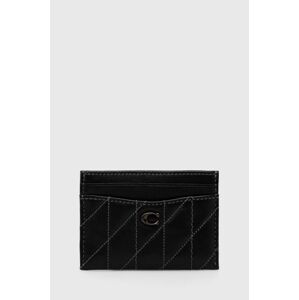 Kožené pouzdro na karty Coach Essential Card Case černá barva