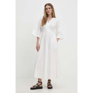 Šaty Answear Lab bílá barva, maxi