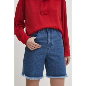 Džínové šortky Answear Lab dámské, hladké, high waist