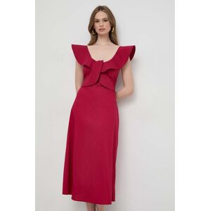 Šaty Liviana Conti růžová barva, midi